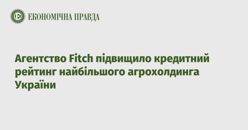 Агентство Fitch підняло кредитний рейтинг одного з провідних агрокомпаній України.